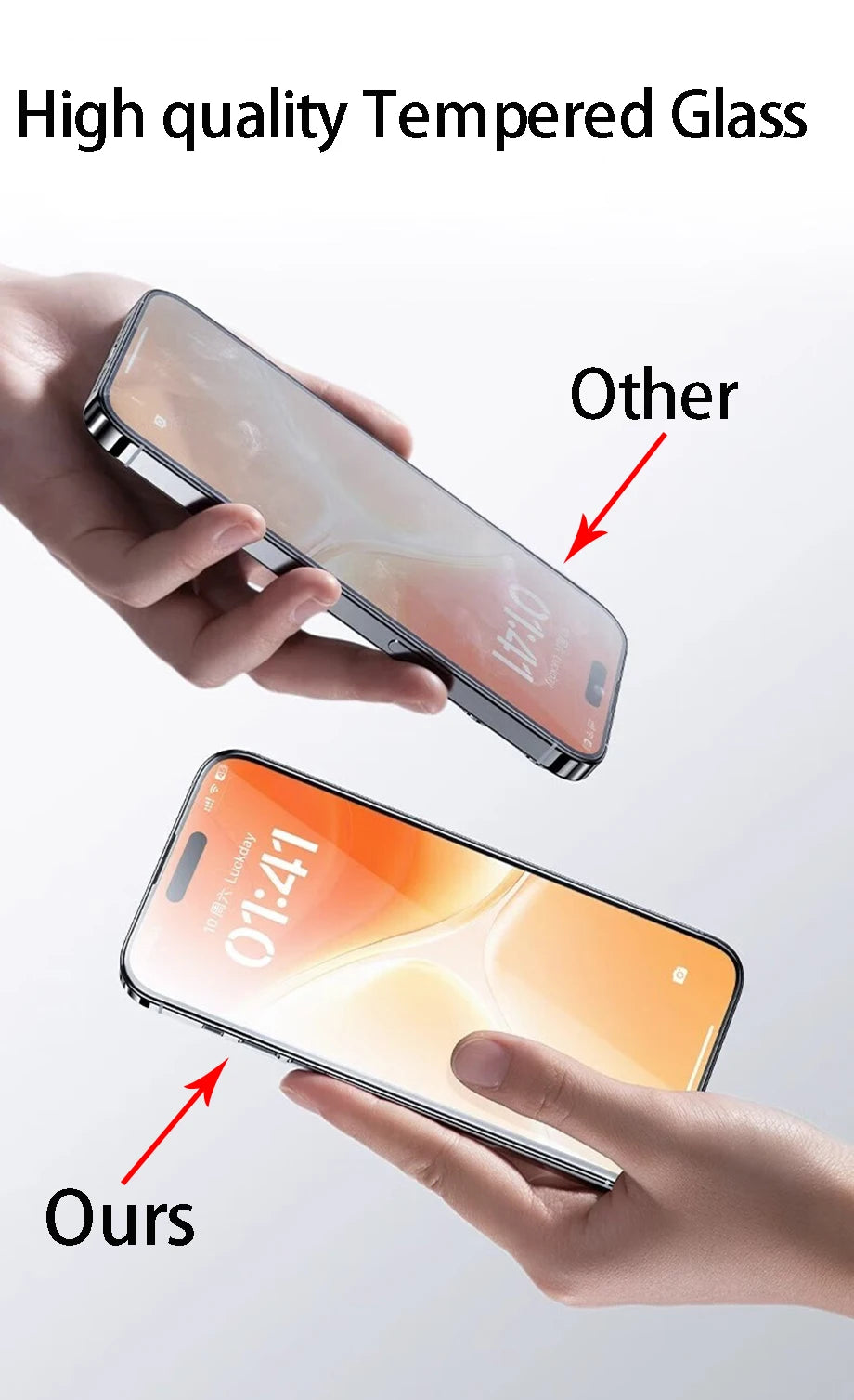 4Pcs Tempered Glass Screen Protector For iPhone