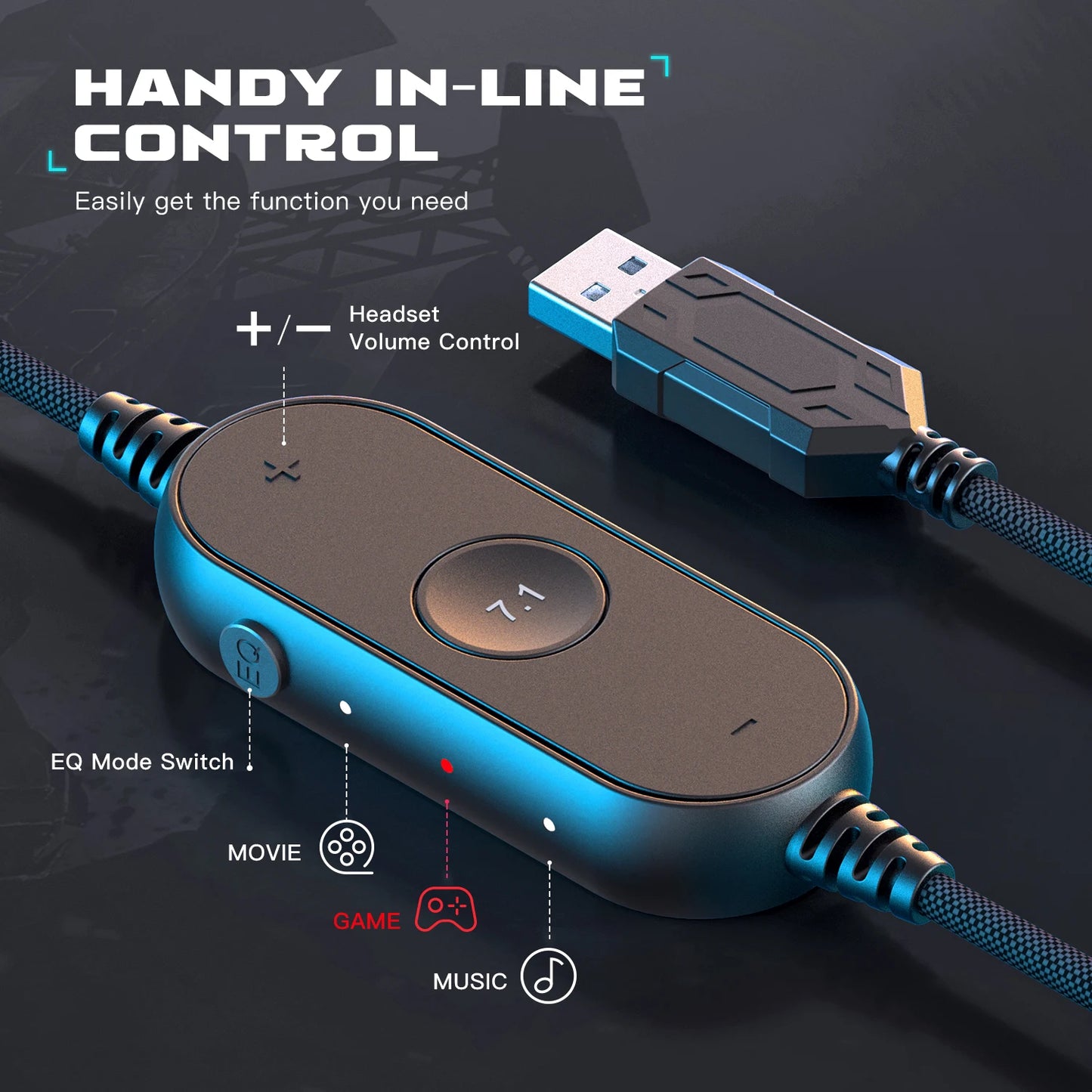 Fifine Dynamic RGB Gaming Headset with Mic Over-Ear Headphones