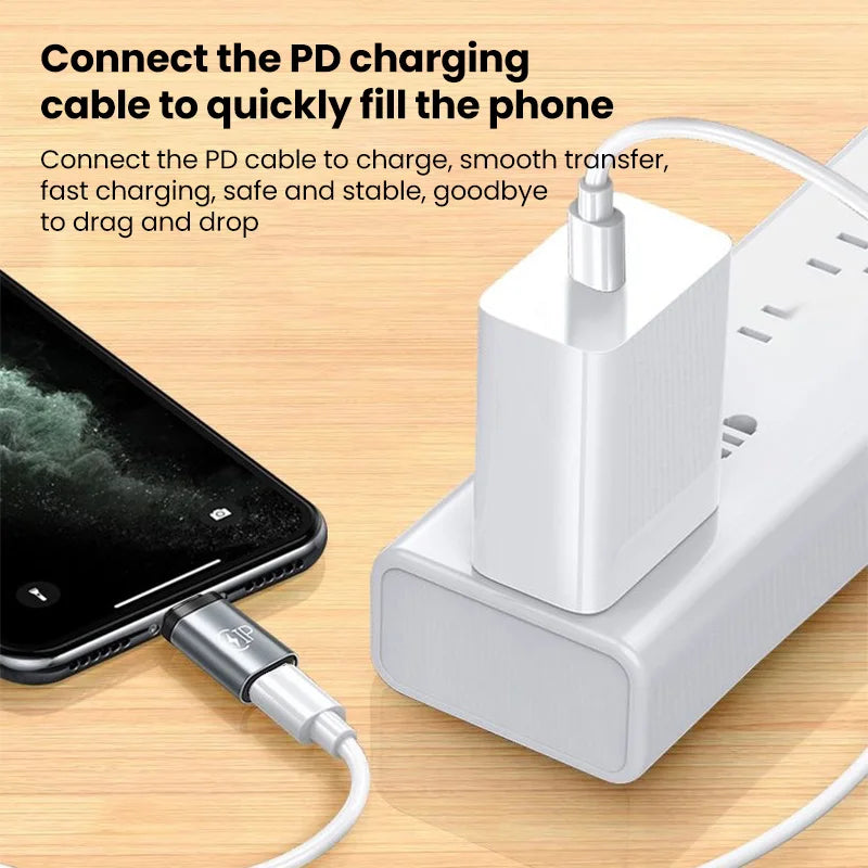 USB Cable Converter Lightning To USB C Adapter for IPhone, Huawei, Xiaomi, Samsung