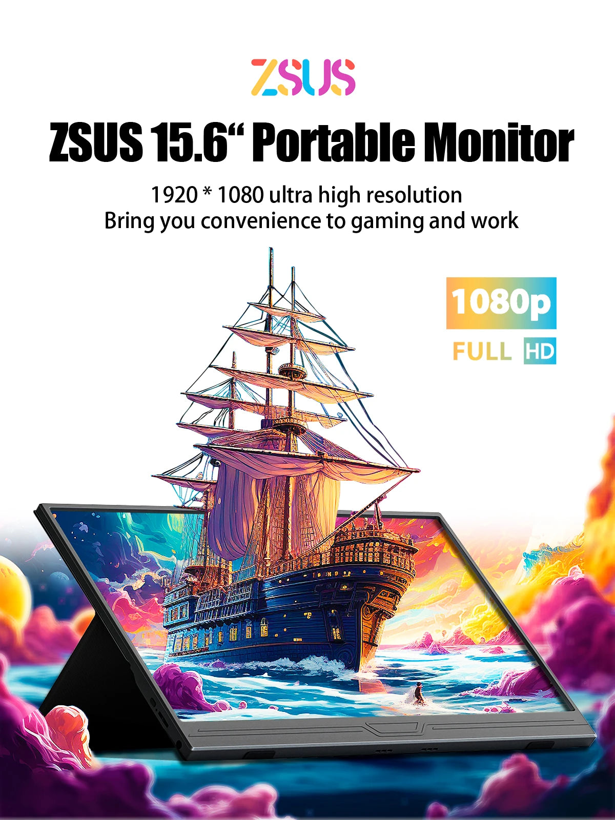 ZSUS 15.6-Inch Portable Monitor