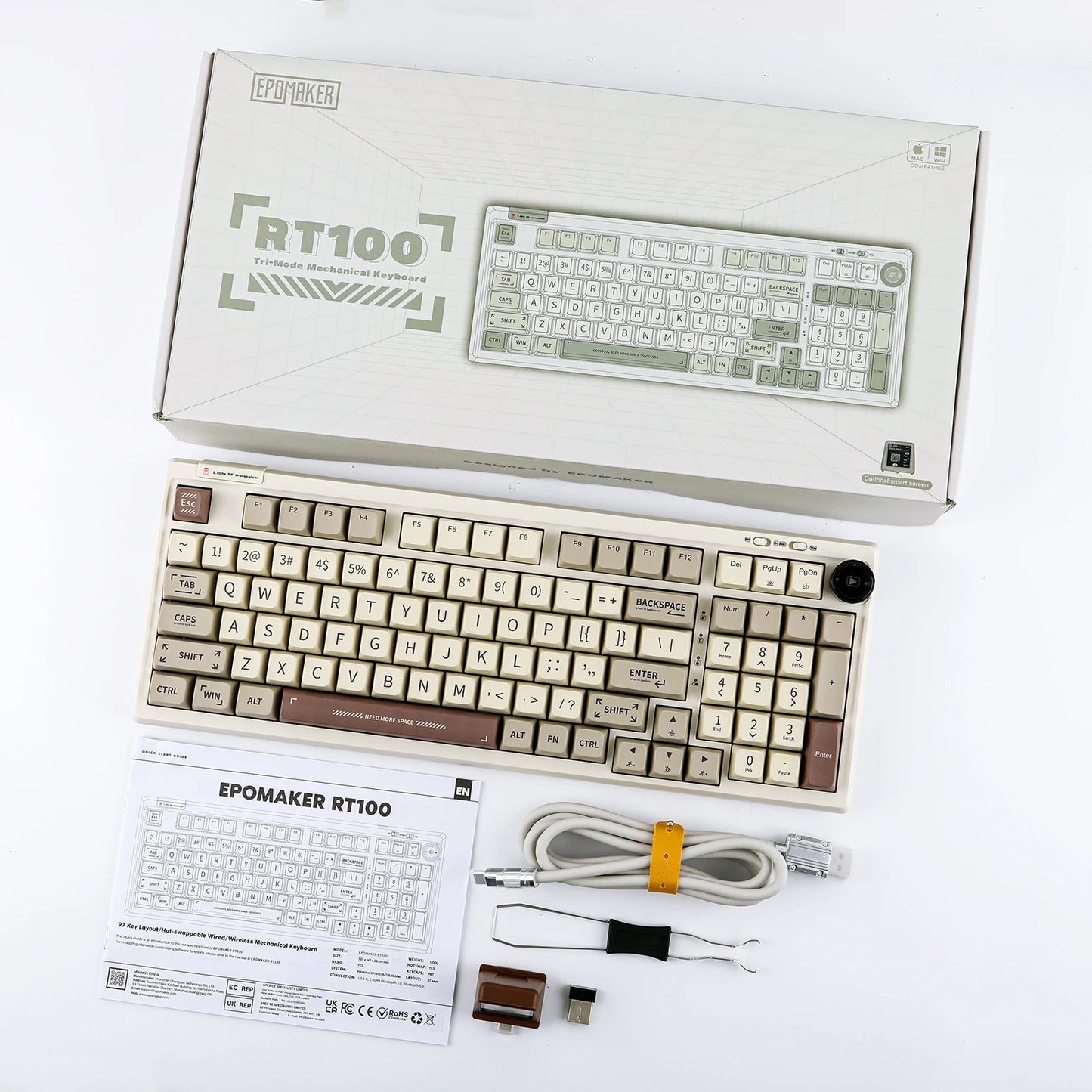 EPOMAKER RT100 97key Wireless/Wired Mechanical Keyboard