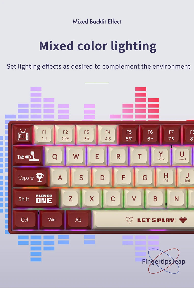 AJAZZ AK680 Mechanical Wireless Bluetooth Keyboard