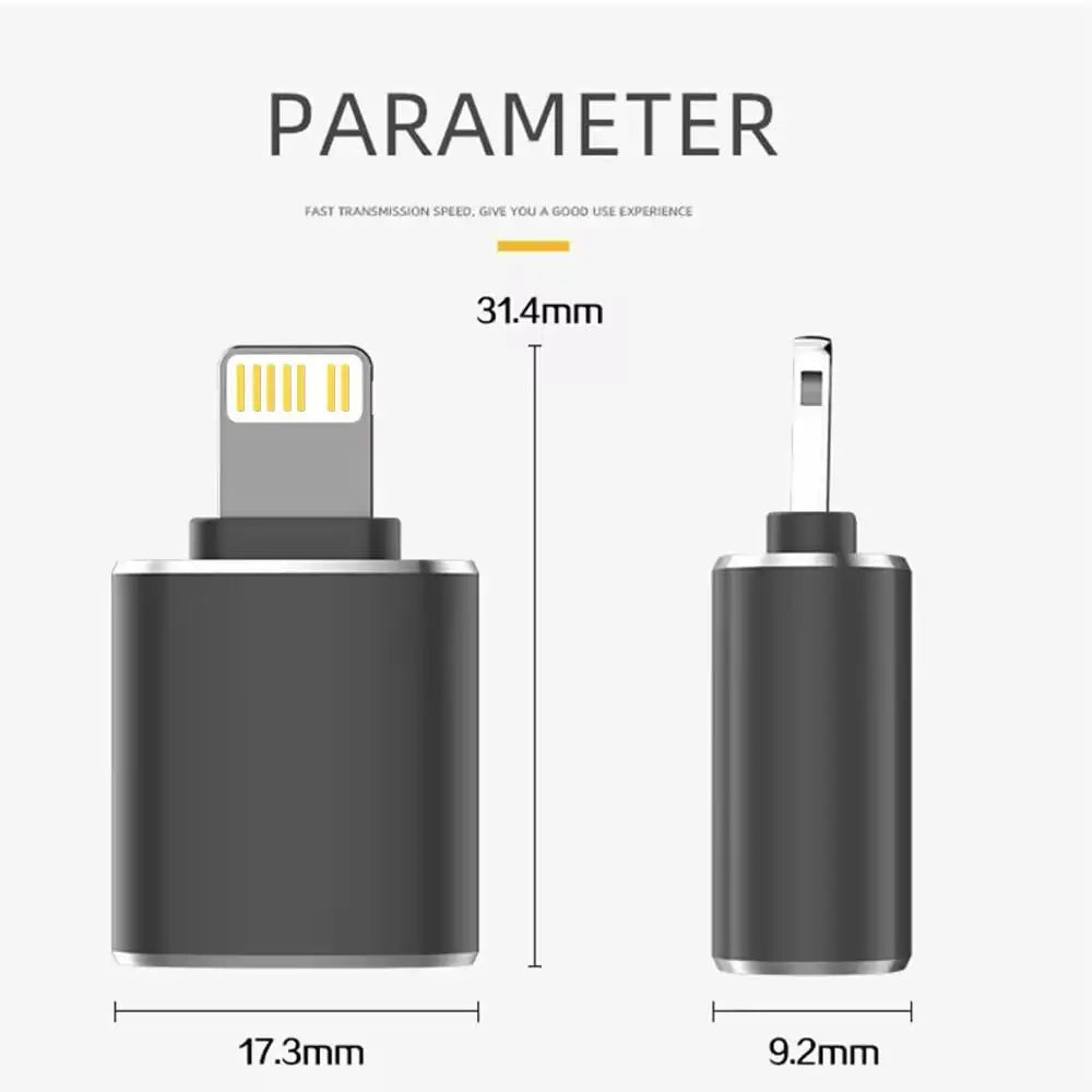 USB 3.0 OTG Adapter for IPhone 14 13 12 11 Pro XS Max XR X 8 Plus 7 6s IPad