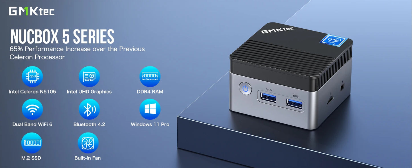 GMKtec KB5 Mini PC Intel Celeron N5105 Windows 11