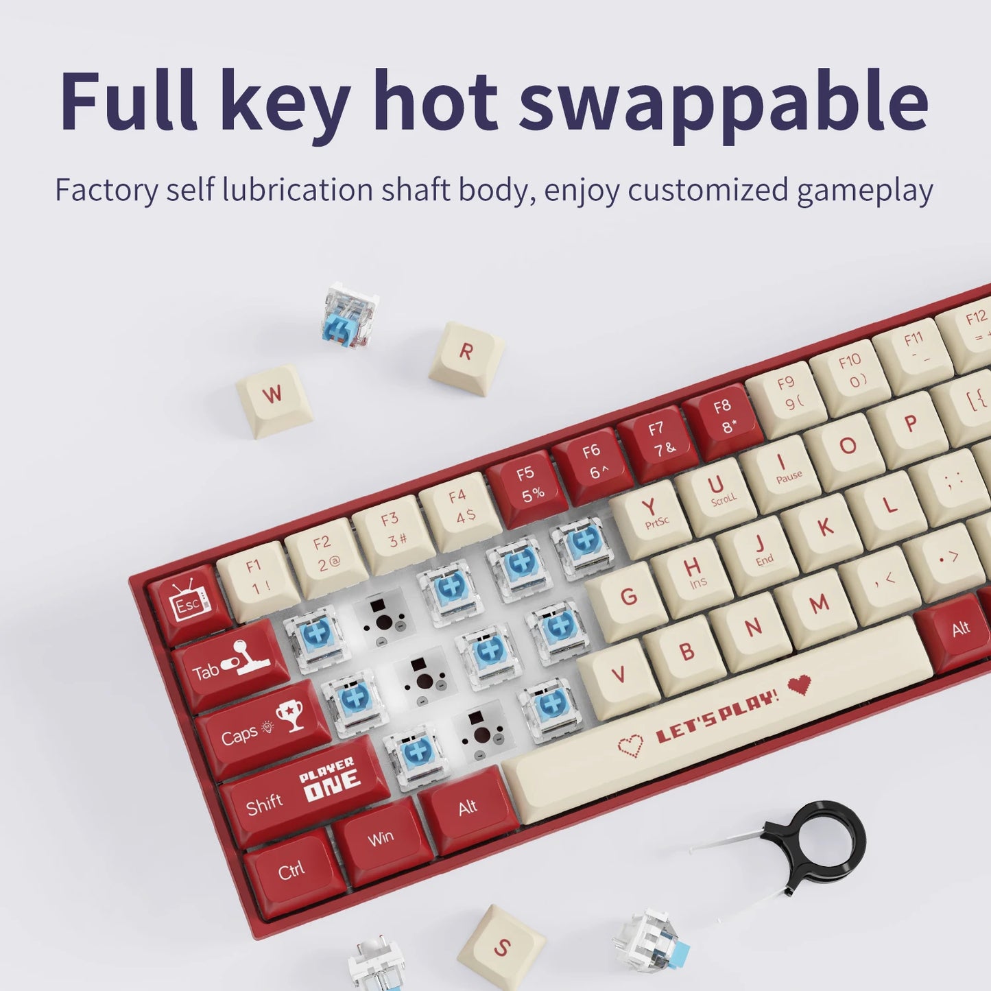 AJAZZ AK680 Mechanical Wireless Bluetooth Keyboard