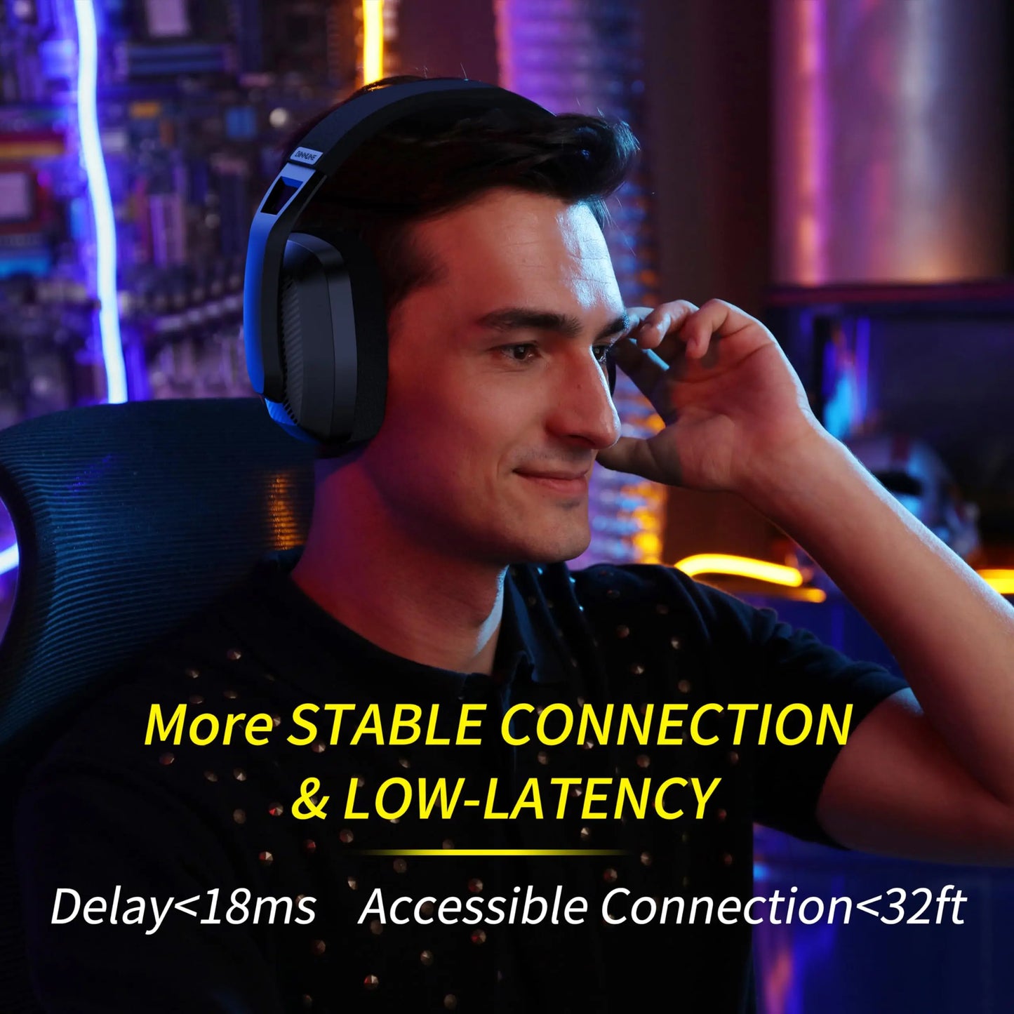 BINNUNE BW06 2.4GHz Wireless Gaming Headset with Microphone