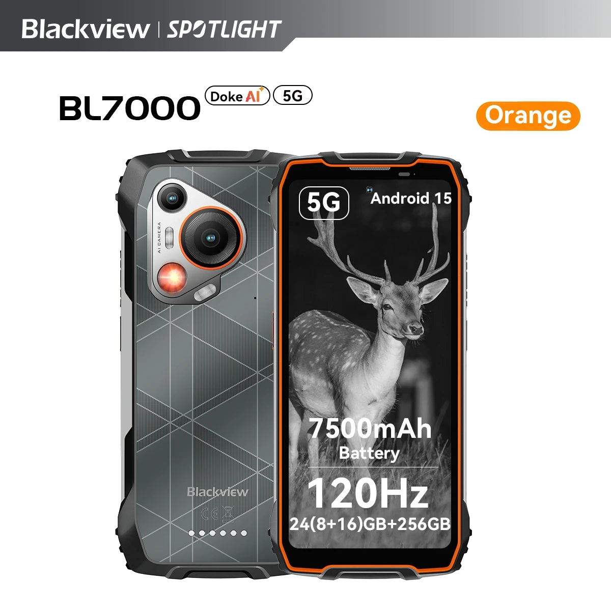 BLACKVIEW BL7000 5G AI Rugged Phone DeepSeek GPT Android 15 Smartphone.