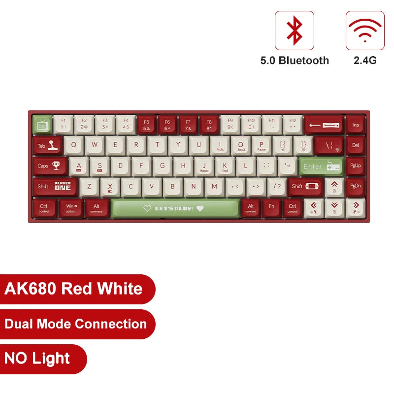 AJAZZ AK680 Mechanical Wireless Bluetooth Keyboard