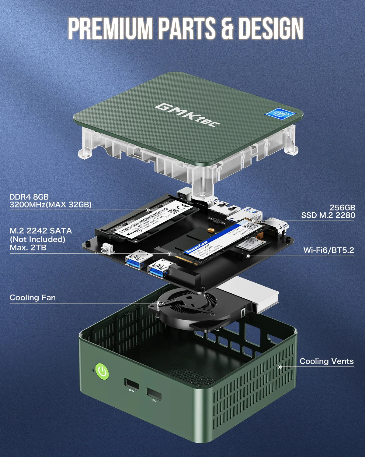 GMKtec G3 Mini PC Intel Alder Lake N100 Windows 11 Pro