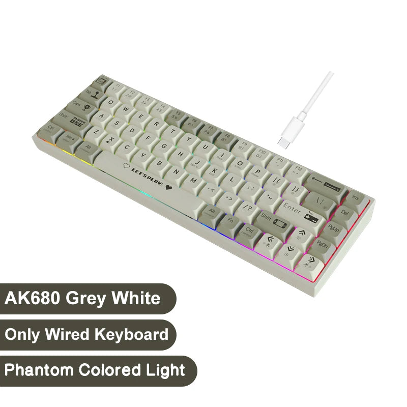 AJAZZ AK680 Mechanical Wireless Bluetooth Keyboard