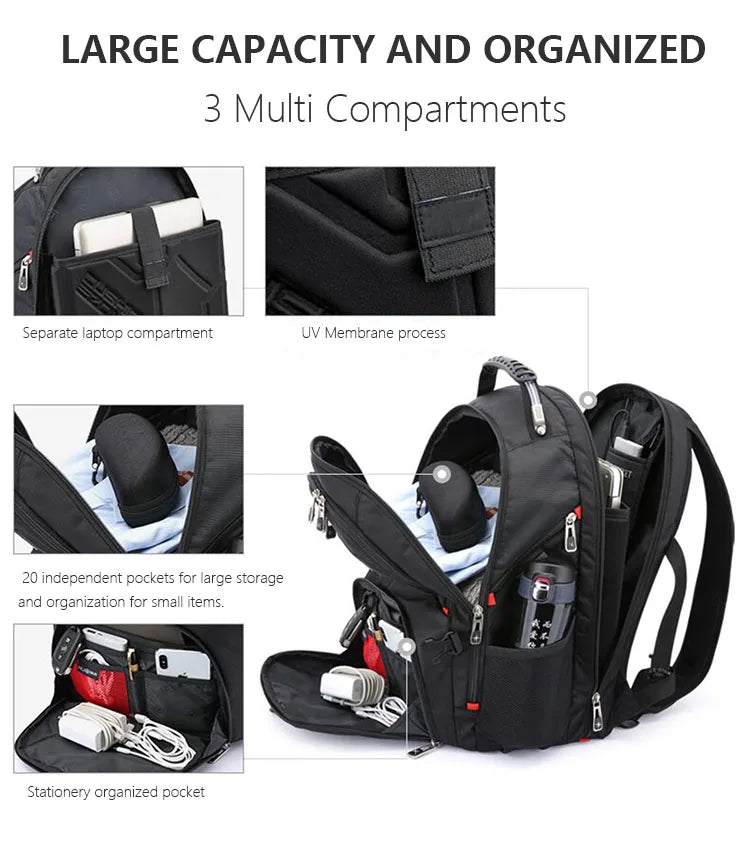 SWISS-Multifunctional Durable Laptop Backpack bags.