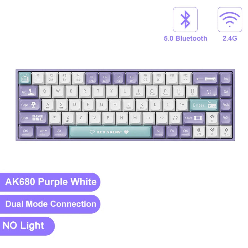 AJAZZ AK680 Mechanical Wireless Bluetooth Keyboard