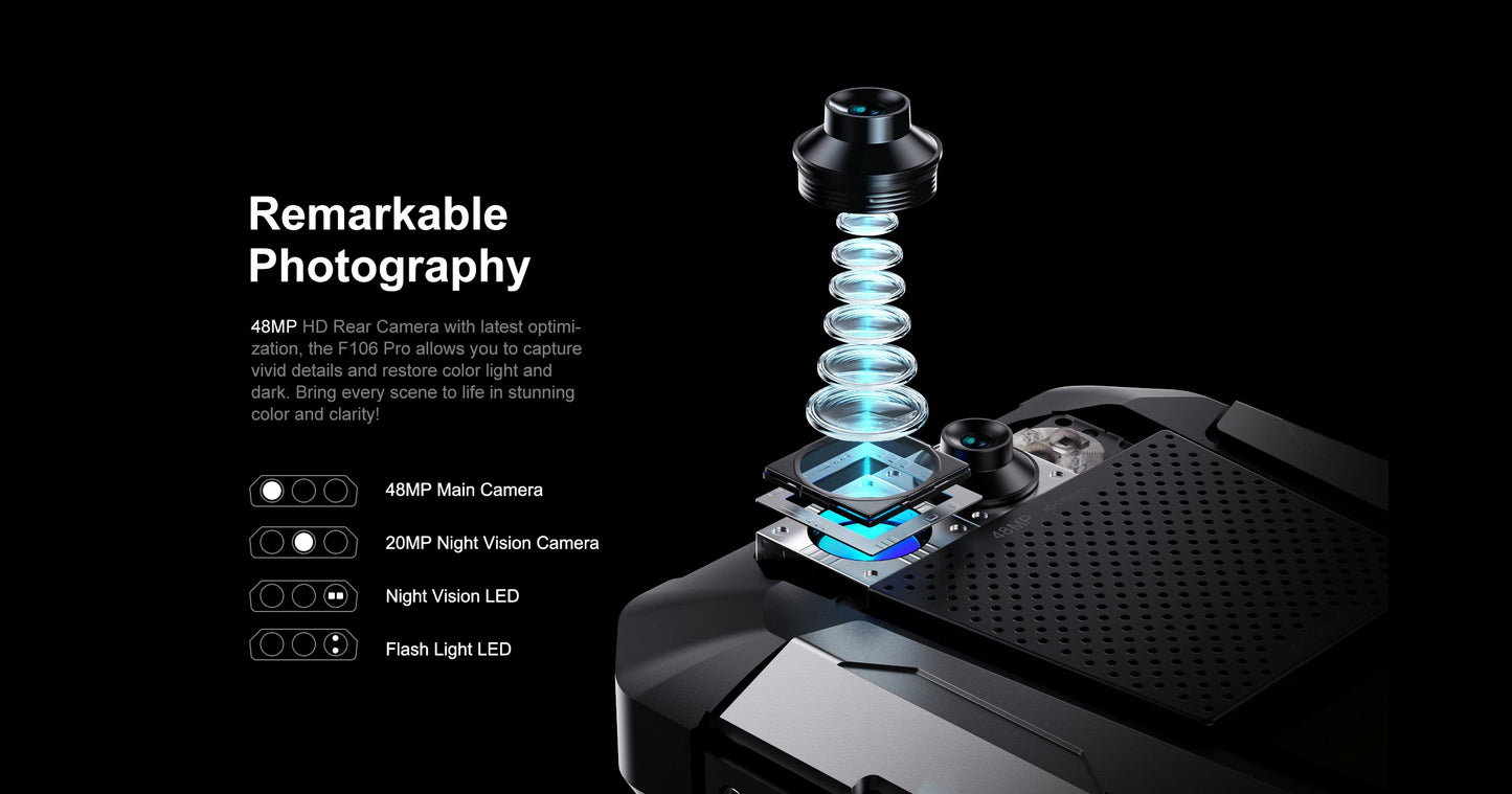 FOSSiBOT F106 PRO MTK G85 Android 14 Rugged Smartphone