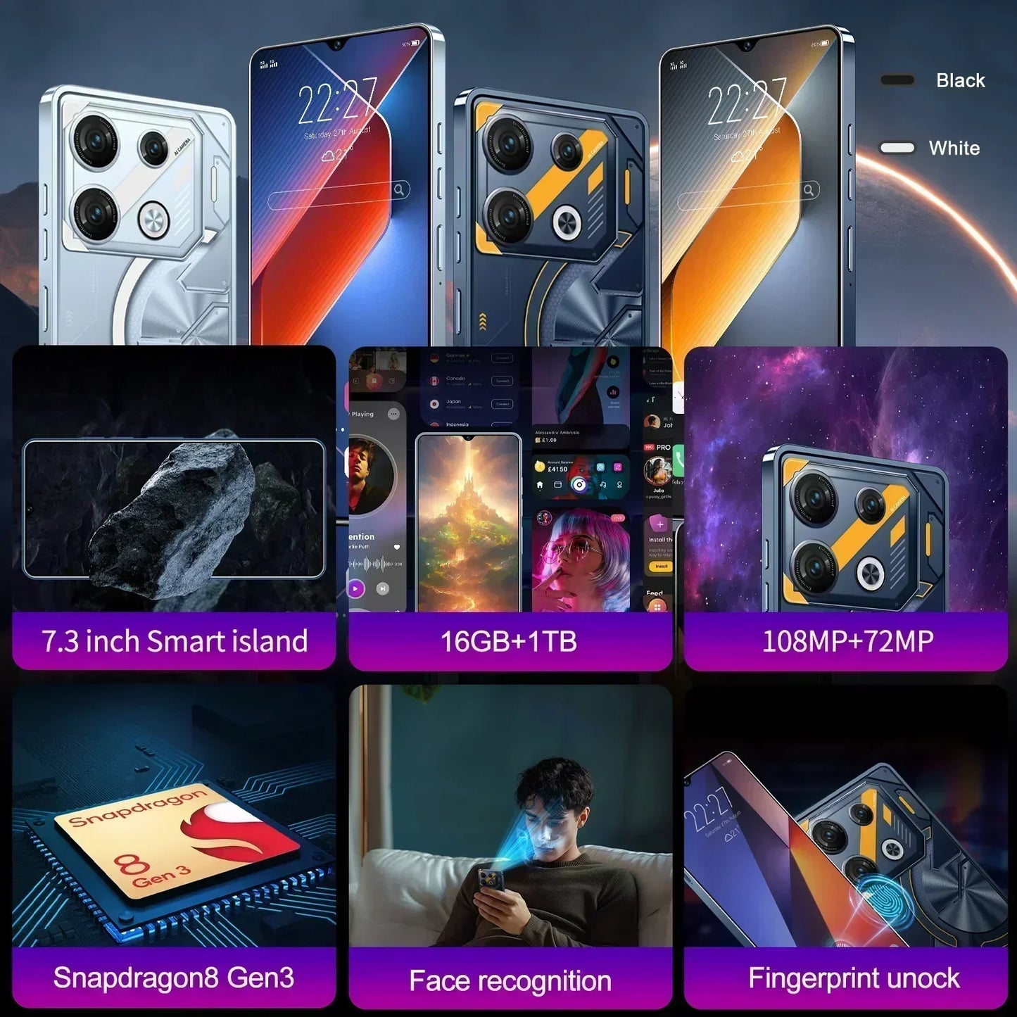 NEW Pova 8 Pro HOT 2025 original intelligent 5G Android 14