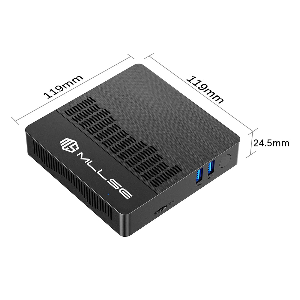 MLLSE Mini PC M2 Air Intel Gemini Lake N4000 Intel J3710 Windows 11