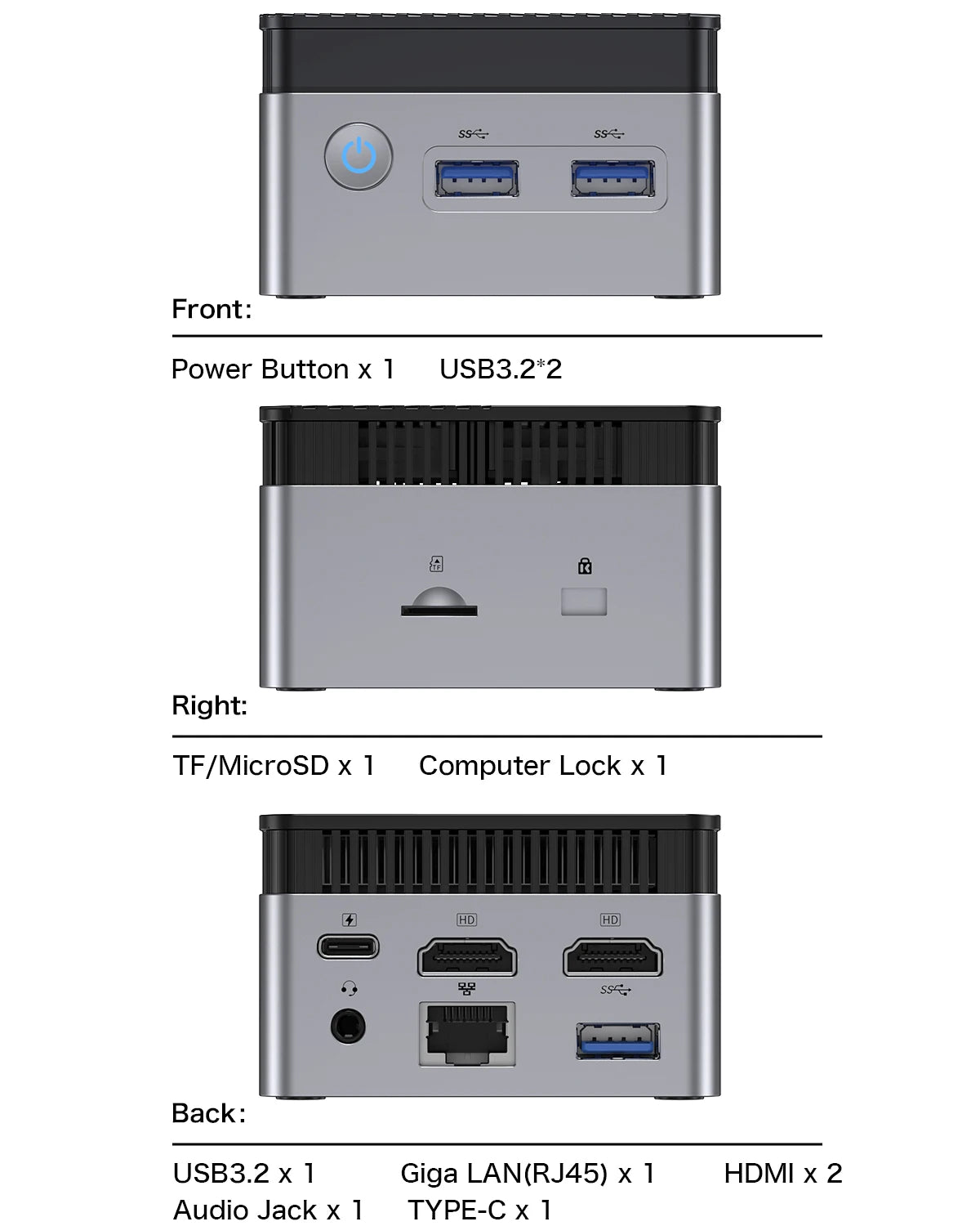 GMKtec KB5 Mini PC Intel Celeron N5105 Windows 11