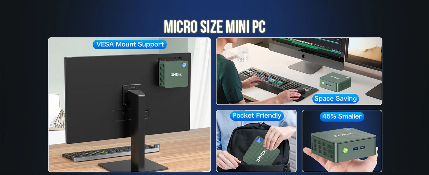 GMKtec G3 Mini PC Intel Alder Lake N100 Windows 11 Pro