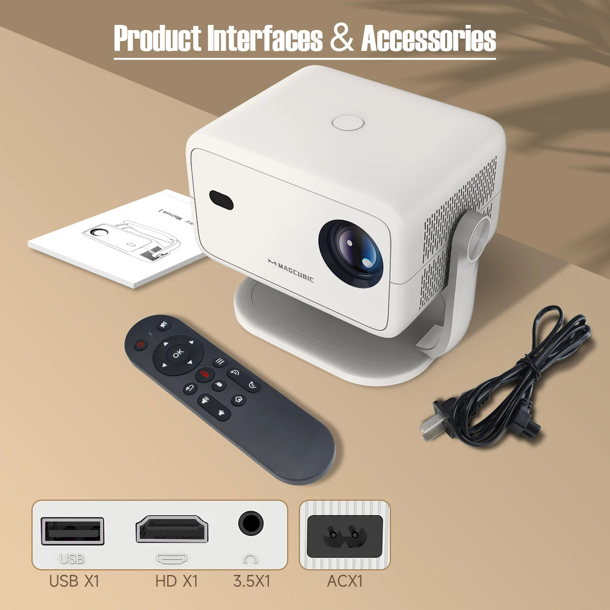 Magcubic Native 1080P 650ANSI 4K Android 11  Projector