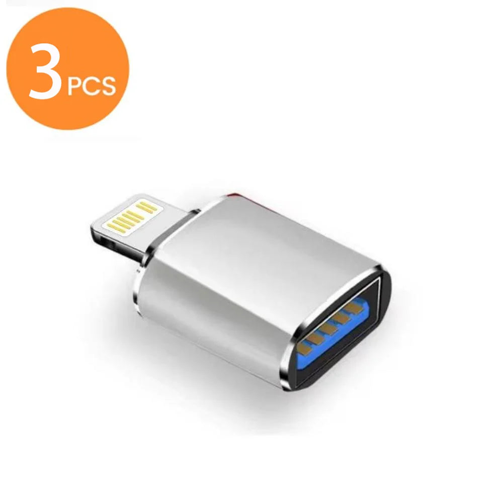USB 3.0 OTG Adapter for IPhone 14 13 12 11 Pro XS Max XR X 8 Plus 7 6s IPad