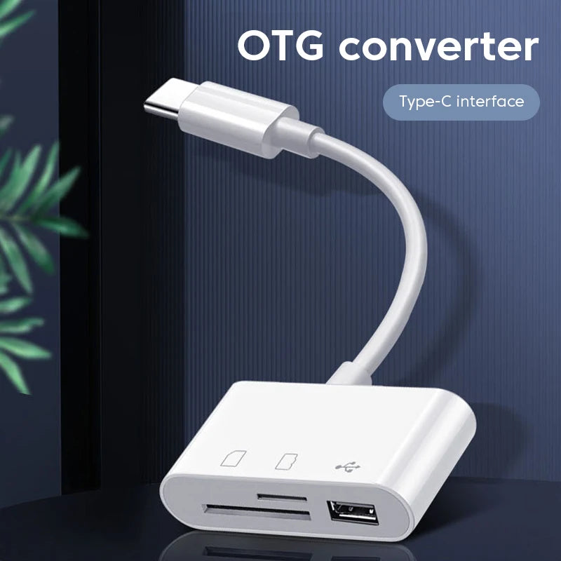 Crouch 3-in-1 Card Reader  For Huawei, Samsung, Xiomi Phone, Tablet