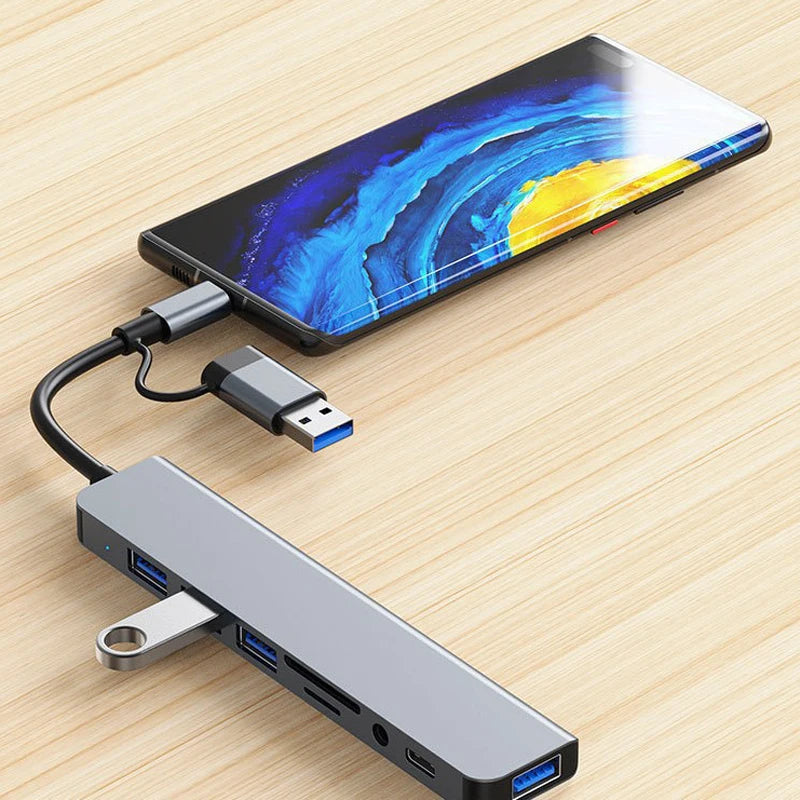 OULLX 8 in 2 USB +Type C HUB