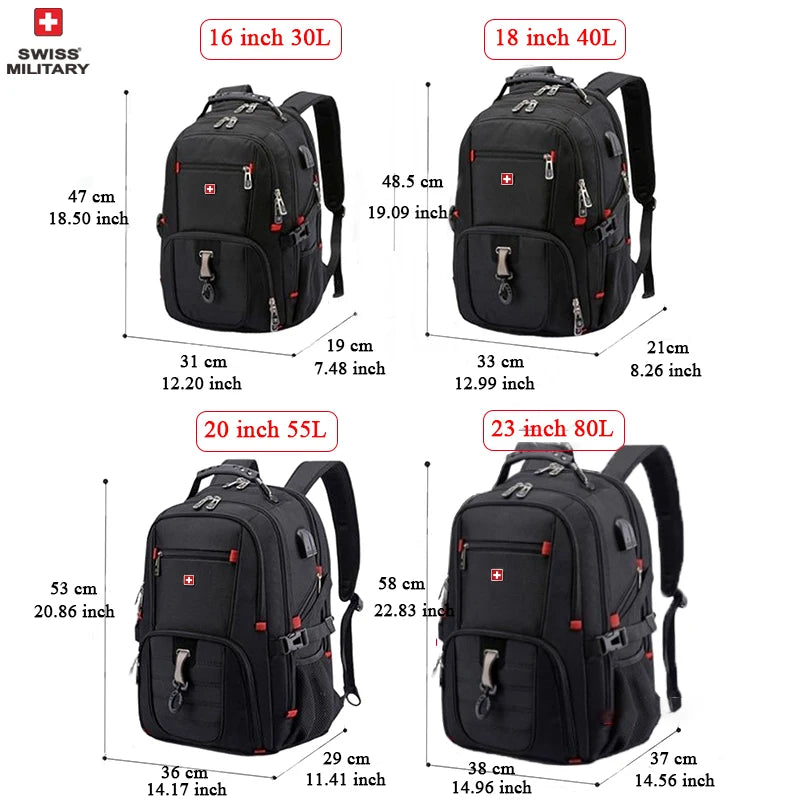 SWISS MILITARY 17" Waterproof Laptop Backpack.