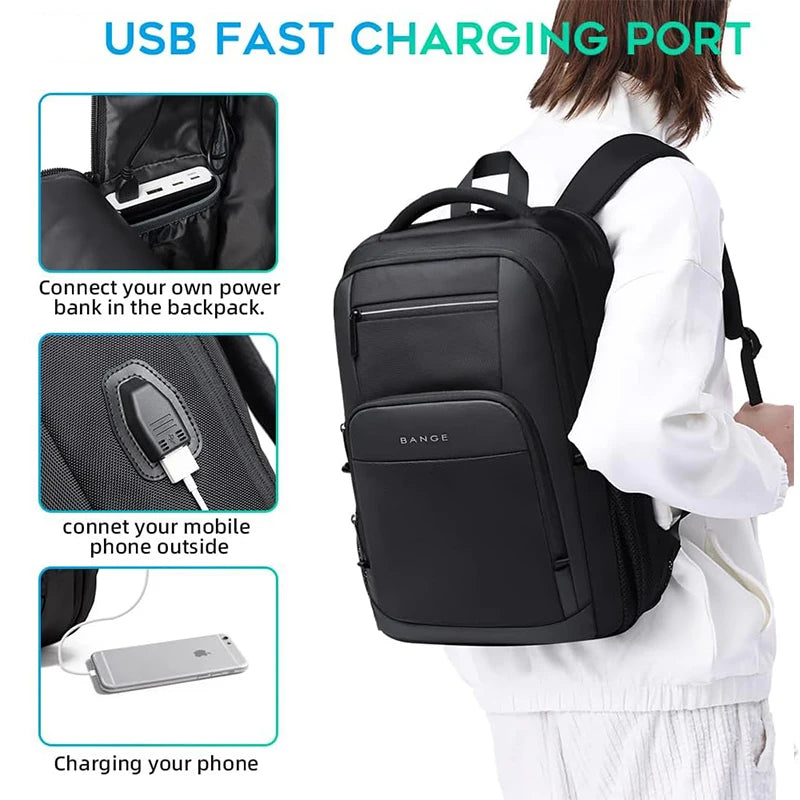 BANGE Travel Waterproof Laptop Backpack Bag.