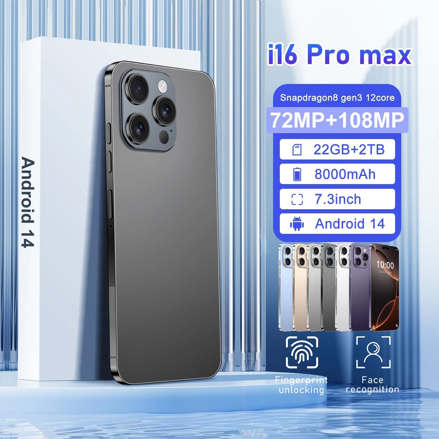 Global Version 5G Android 14 Unlocked Phone