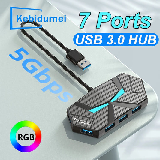Kebidumei 7 Ports USB 3.0 HUB