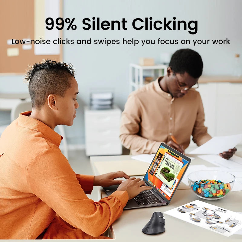 UGREEN Vertical Mouse Wireless Bluetooth 5.0  for MacBook Tablet Laptops Computer PC Mice