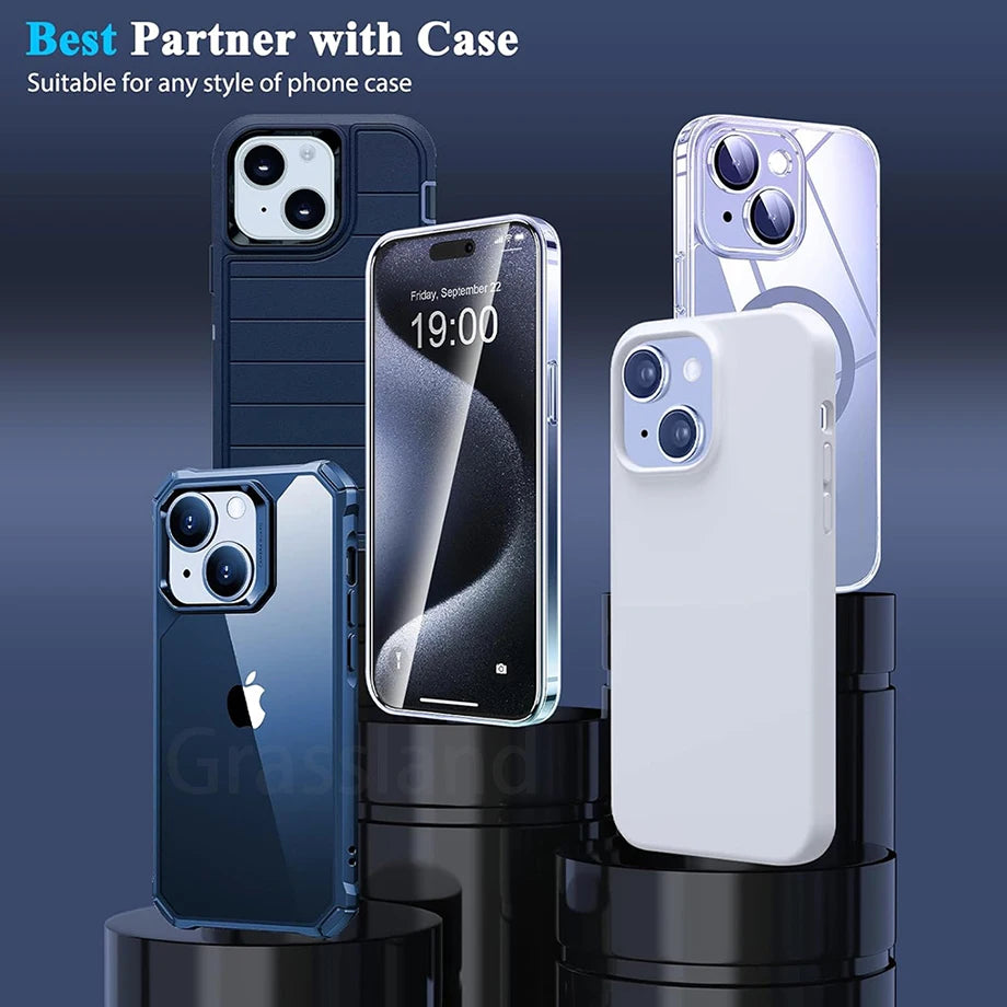 4Pcs Tempered Glass Screen Protector For iPhone