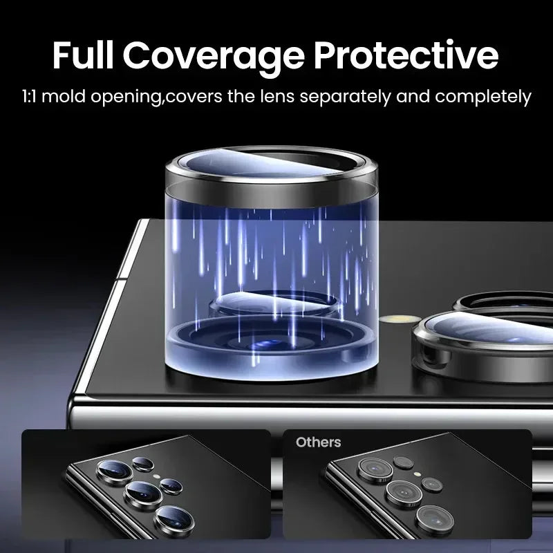 Camera Lens Protector Glass For Samsung S23 S24 Ultra Plus Full Cover Lens Metal Protector Ring For Galaxy S22 Ultra Camera Film