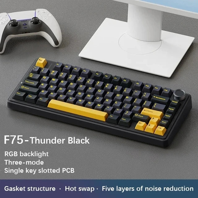 AULA F75 2.4G Wireless/Bluetooth/Wired Gaming Mechanical Keyboard