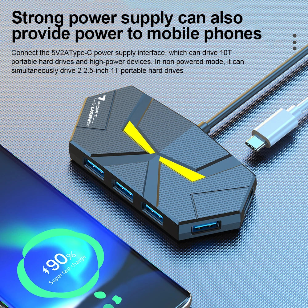 Kebidumei 7 Ports USB 3.0 HUB