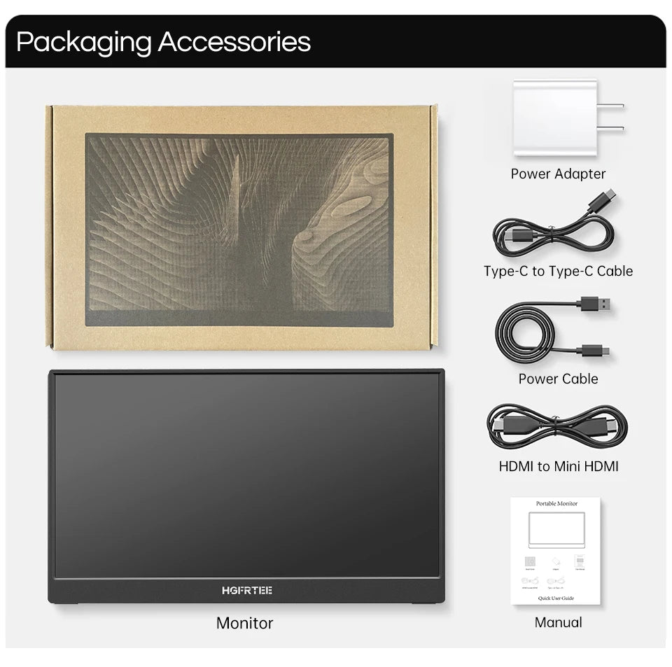HGFRTEE 18.5inch Portable Monitor