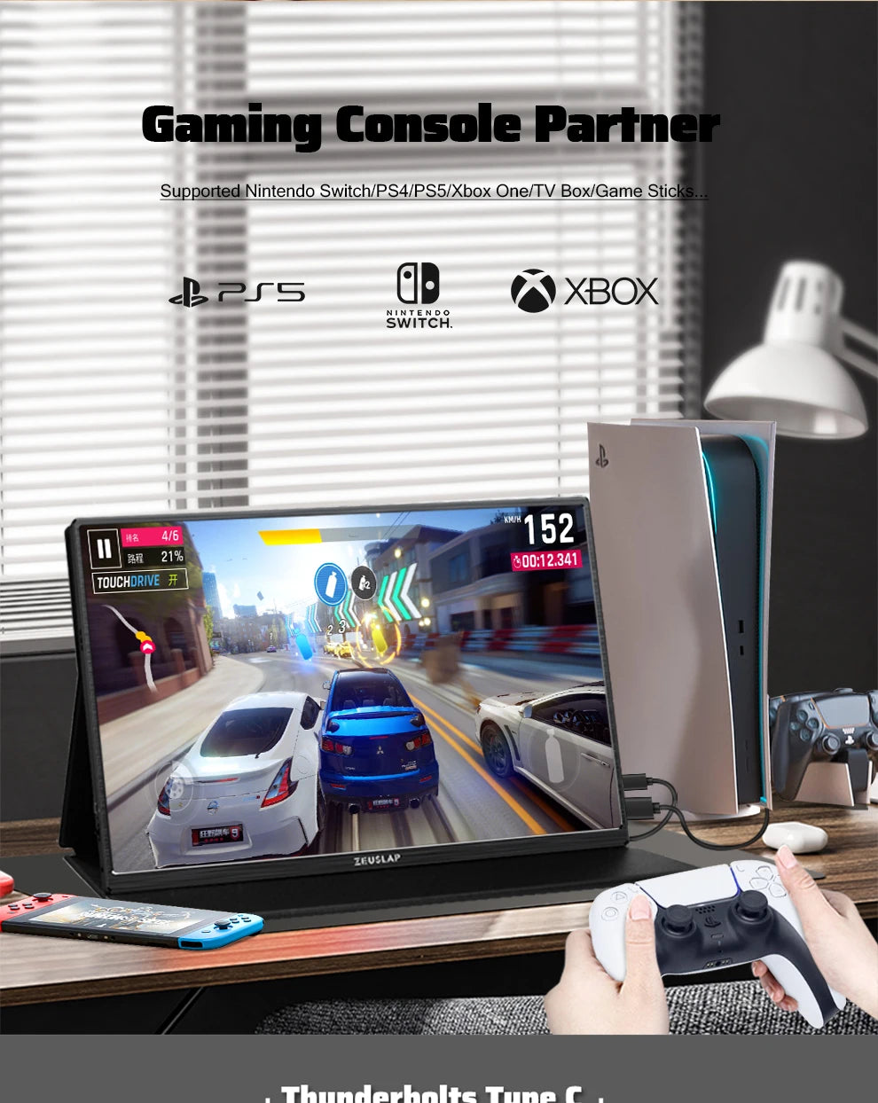 ZEUSLAP 16" 2.5K 144hz Portable Monitor