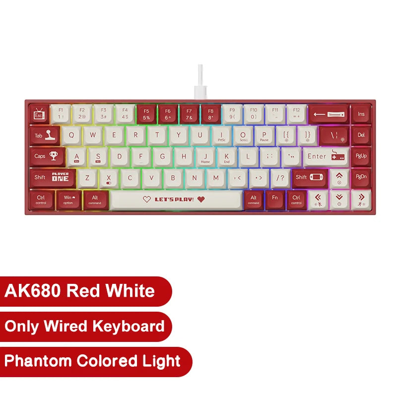 AJAZZ AK680 Mechanical  Wireless Bluetooth Keyboard