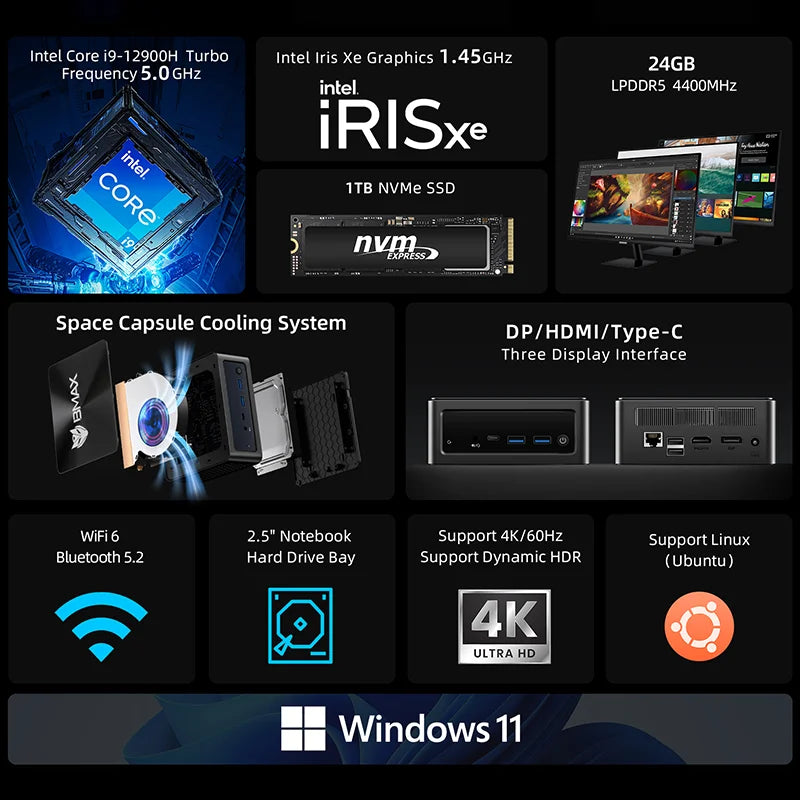 BMAX B9 Power Mini PC Intel Core i9