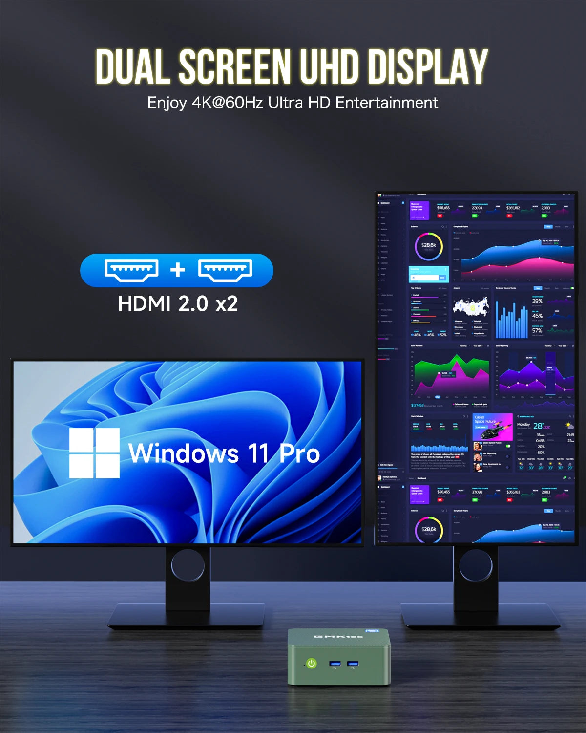 GMKtec G3 Mini PC Intel Alder Lake N100 Windows 11 Pro