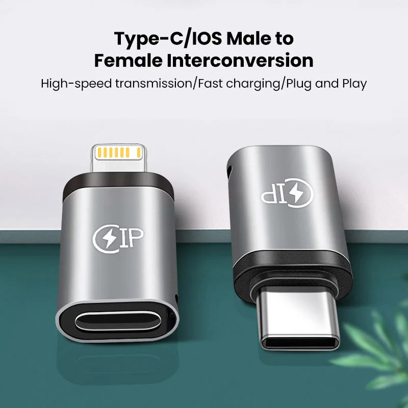 USB Cable Converter Lightning To USB C Adapter  for IPhone, Huawei, Xiaomi, Samsung
