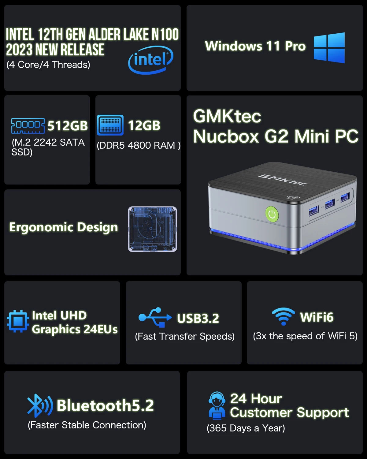 GMKtec G2 Mini PC Windows 11