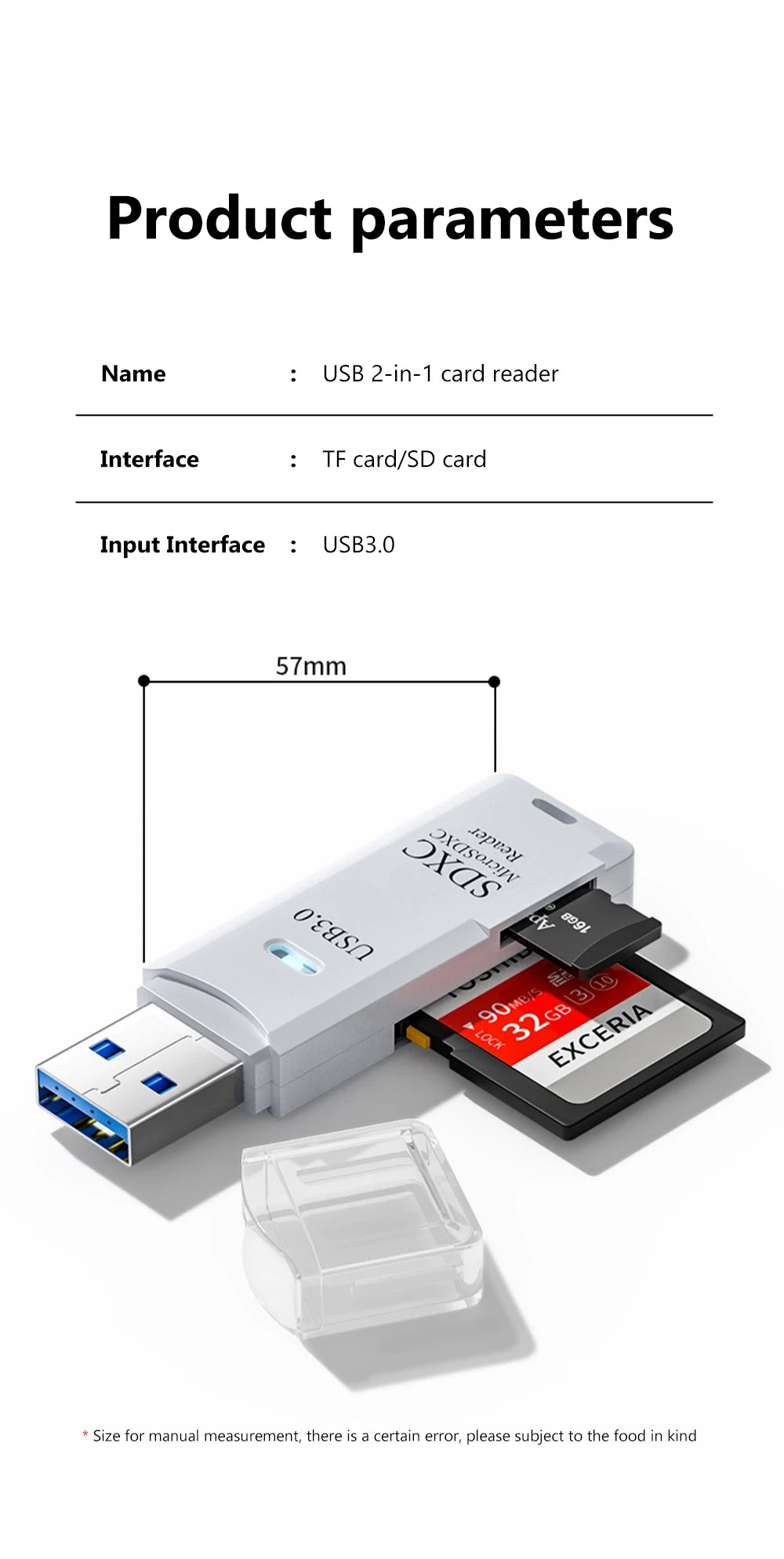 elough 2 in 1 USB 3.0 Card Reader