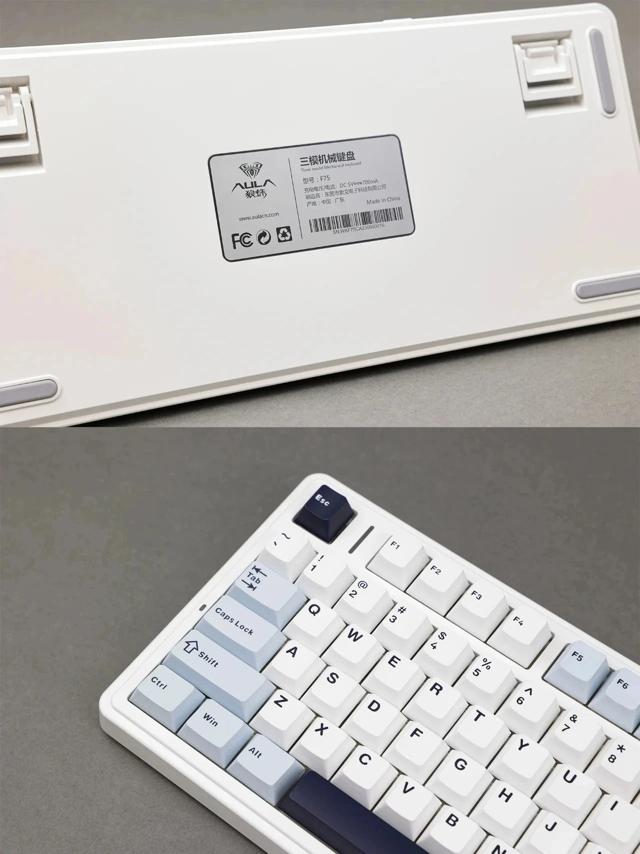 AULA F75 2.4G Wireless/Bluetooth/Wired Gaming Mechanical Keyboard