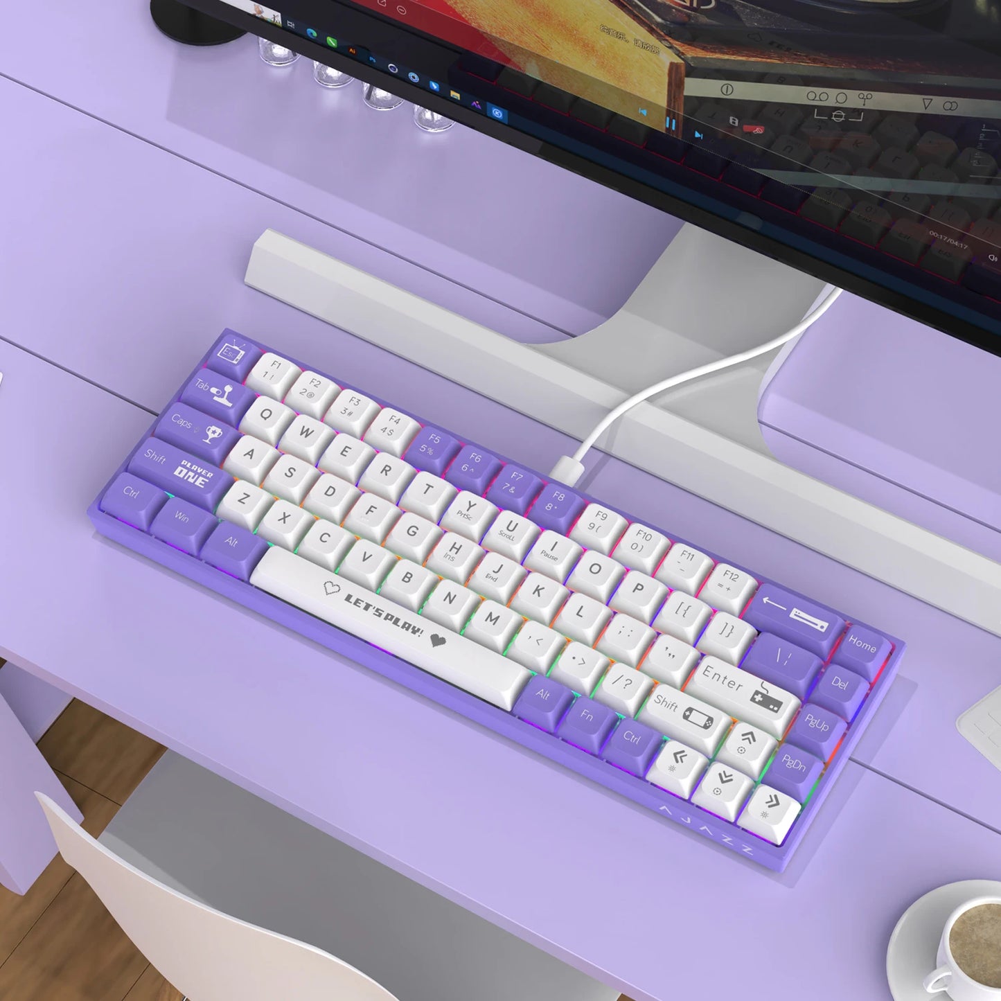 AJAZZ AK680 Mechanical  Wireless Bluetooth Keyboard
