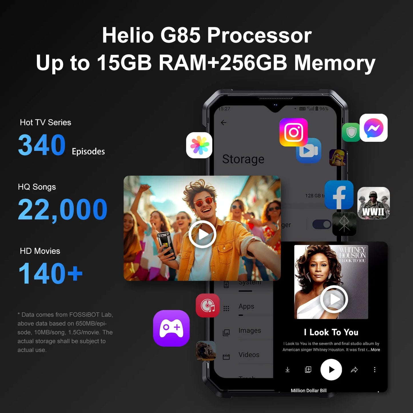 FOSSiBOT F106 PRO MTK G85 Android 14 Rugged Smartphone