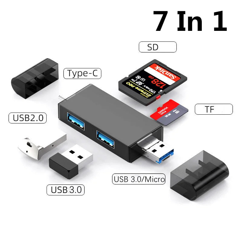 Elough 7 In 1 Multifunction Usb 3.0 Card Reader