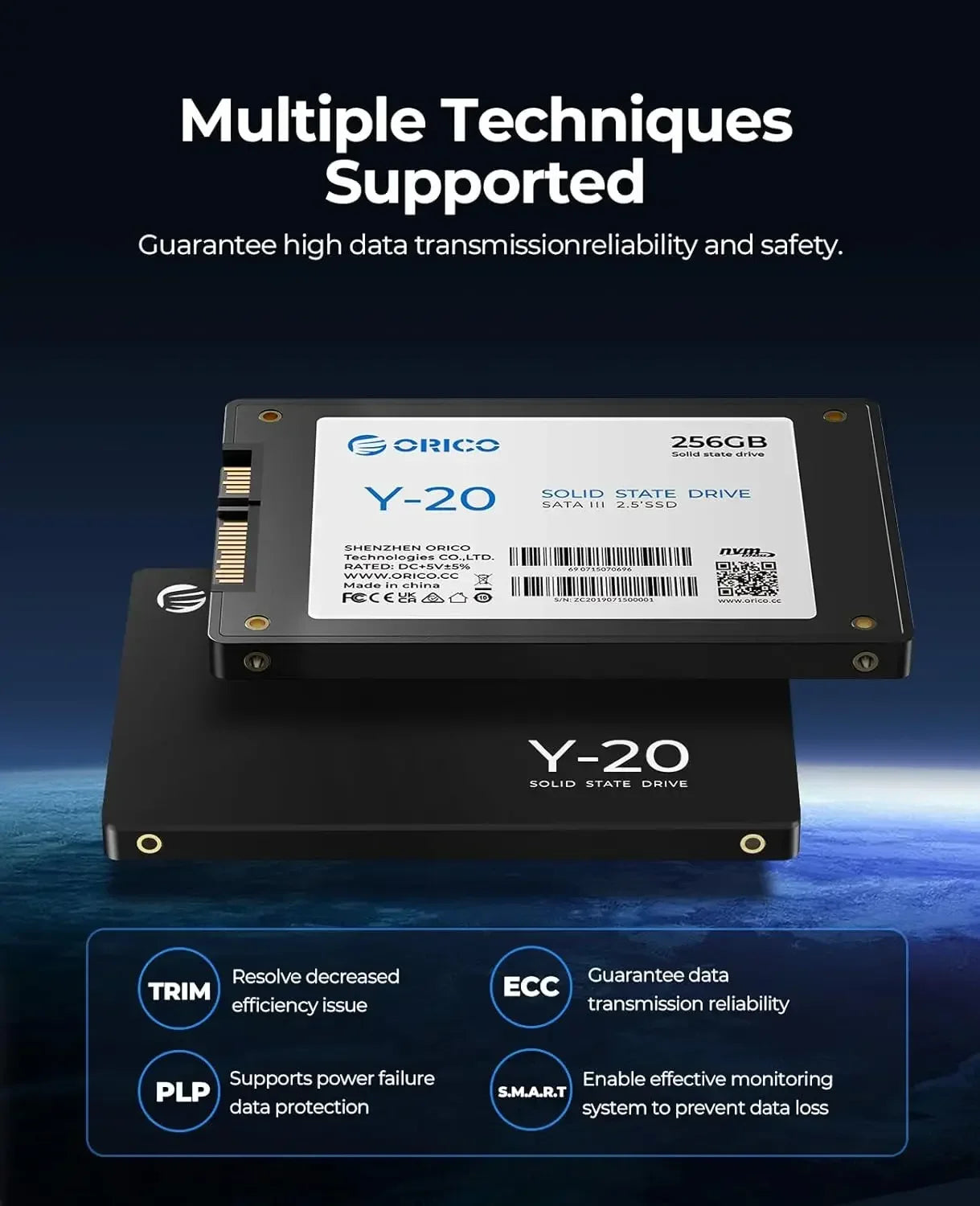 ORICO SATA III SSD 2.5” Internal Solid State Drive 3D NAND 512GB 1TB 2TB 4TB  UP to 550MB/s for Upgrade PC Laptop Desktops
