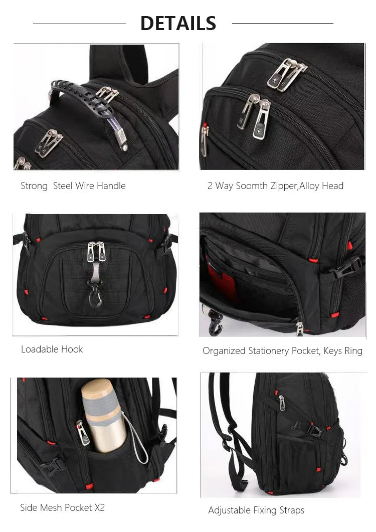 SWISS-Multifunctional Durable Laptop Backpack bags.