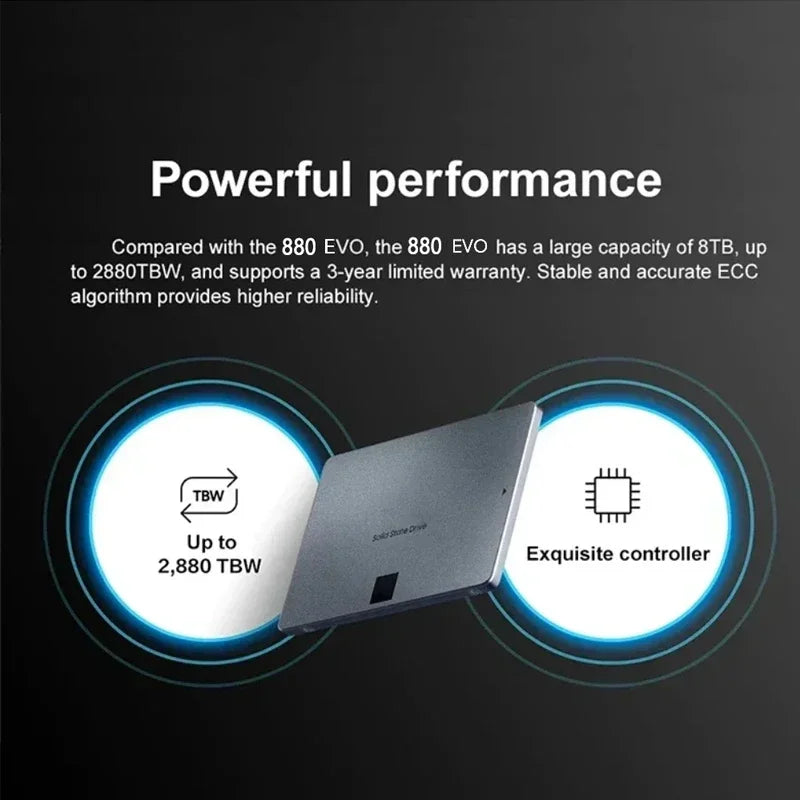 Lenovo New SSD 880 EVO 1TB 2TB 4TB Internal Solid State Drives Hard Disk SATA 3.0 MLC 2.5 Inches for Laptop Desktop PC PS4 PS5