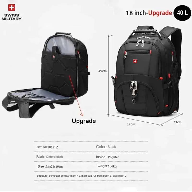 SWISS MILITARY 17" Waterproof Laptop Backpack.